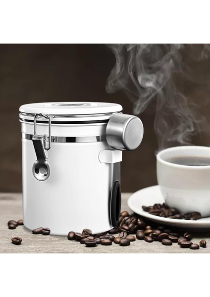 Kahve Çekirdekleri Için Portatif Hava Geçirmez Mühürlü Kutu Şeker Ofisi 1500ML (Yurt Dışından)