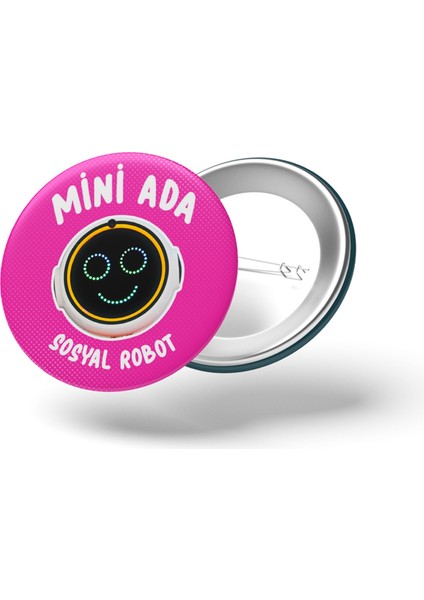 Mini Ada Rozet - Pembe