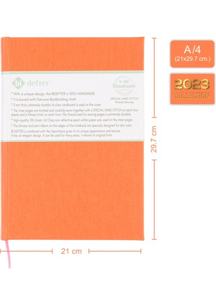 Bi Defter Müzik Nota Defteri Anahtarsız El Yapımı El Dikişi Iplik Dikiş Gerçek Cilt Bezi A/4