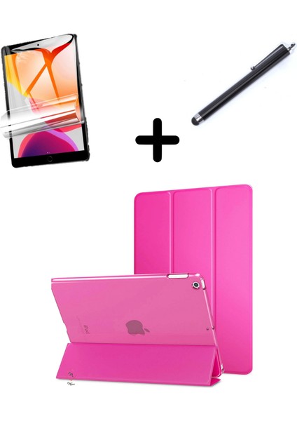 Apple iPad 2 3 4 Kılıf Set Pu Deri Smart Tablet Kilifi Ekran Koruyucu + Kalem