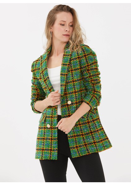 Yeşil Kadın Vatkalı Ceket 22KSL1130 fiyatları