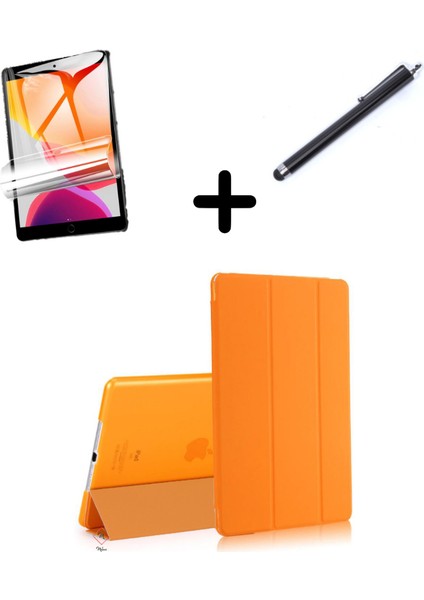 Apple iPad 5. / 6. Nesil Air 1 / 2 9.7 Kılıf Set Pu Deri Smart Tablet Kilifi Ekran Koruyucu + Kalem