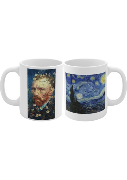Vincent Van Gogh Yıldızlı Gece Baskılı Kupa Bardak