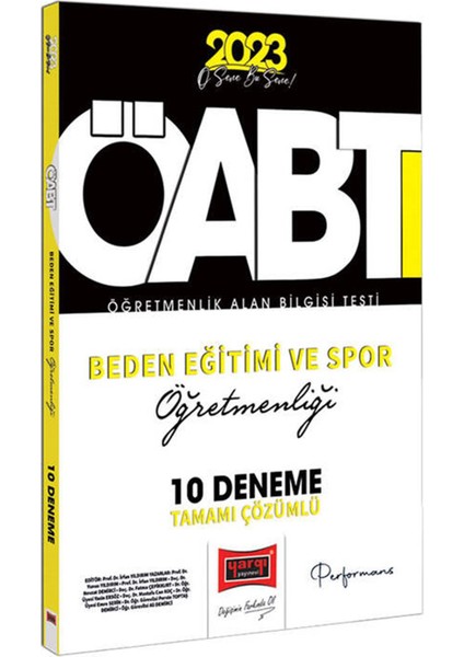 KPSS ÖABT 2023 Beden Eğitimi ve Spor Öğretmenliği Tamamı Çözümlü 10 Deneme