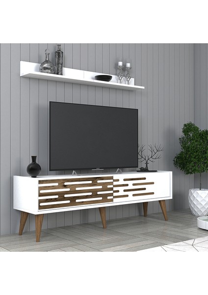 Valensiya 140CM Tv Ünitesi - Beyaz / Beyaz fiyatları