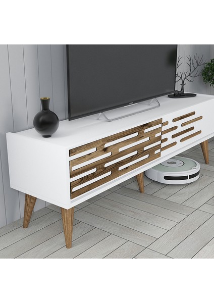 Valensiya 140CM Tv Ünitesi - Beyaz / Beyaz fırsatları