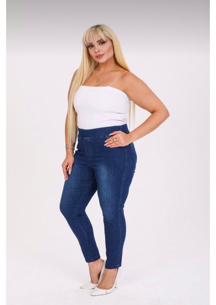 Kadın Beli Lastikli Kot Tayt Pantolon / Toparlayıcı /yüksek Bel /büyük-Küçük-Beden modelleri