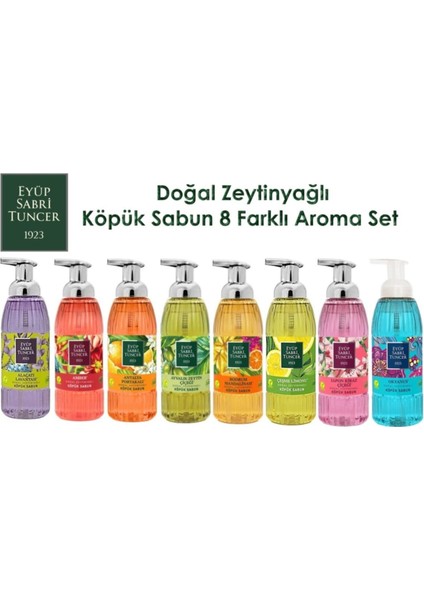 _ Köpük Sabun 500ML x 8 Aroma Set (Doğal Zeytinyağlı)