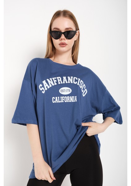Kadın Oversize Sanfrancisco T-Shirt modelleri
