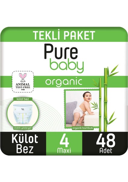 Pure Baby Külot Bez 2li Jumbo 4 Beden 7-16 kg 48 Adet