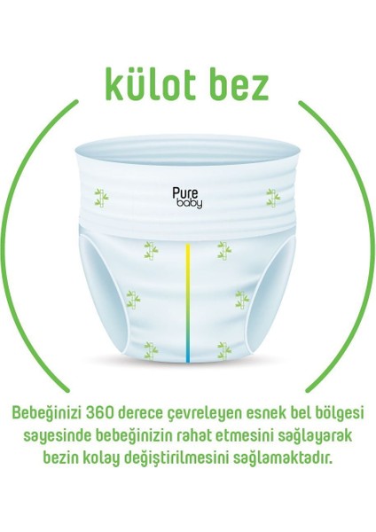 Pure Baby Külot Bez 2li Jumbo 4 Beden 7-16 kg 48 Adet