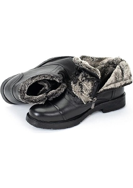 Deri Içi Kürklü Erkek Kışlık Bot indirimleri