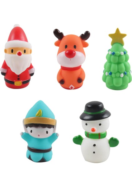 Sevimli Hayvan Noel Baba Kardan Adam Parmak Kuklalar Bebek El/ Çocuklar 5 Pcs (Yurt Dışından)