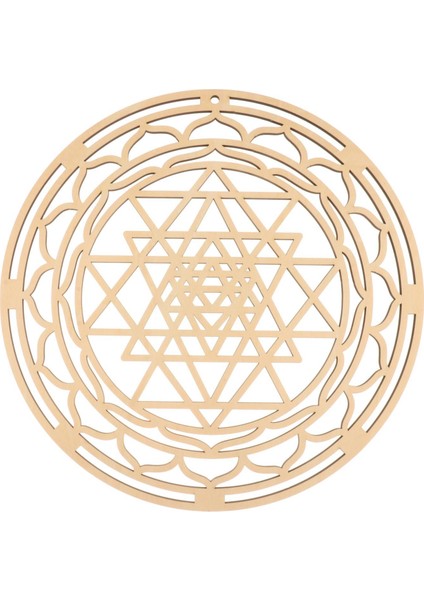 Kutsal Geometri Oyma Duvar Heykeli Ahşap Izgara Yoga Asma Dekorasyonları Bir 14 cm (Yurt Dışından)