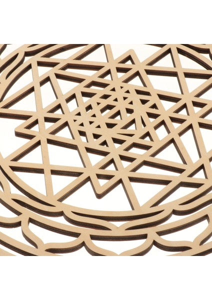 Kutsal Geometri Oyma Duvar Heykeli Ahşap Izgara Yoga Asma Dekorasyonları Bir 14 cm (Yurt Dışından)