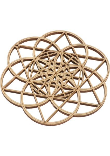 Yaşam Çiçeği Kutsal Geometri Duvar Sanat Heykeli Ahşap Izgara Asma F 30.5cm (Yurt Dışından)