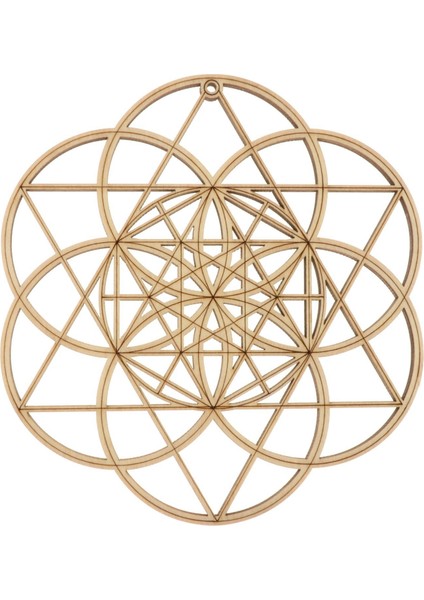 Yaşam Çiçeği Kutsal Geometri Duvar Sanat Heykeli Ahşap Izgara Asma F 30.5cm (Yurt Dışından)