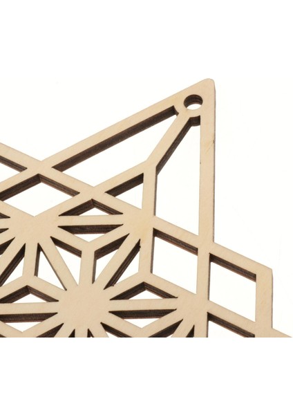 Yaşam Çiçeği Kutsal Geometri Duvar Sanat Heykeli Ahşap Izgara Süsleme Asılı.5cm (Yurt Dışından)