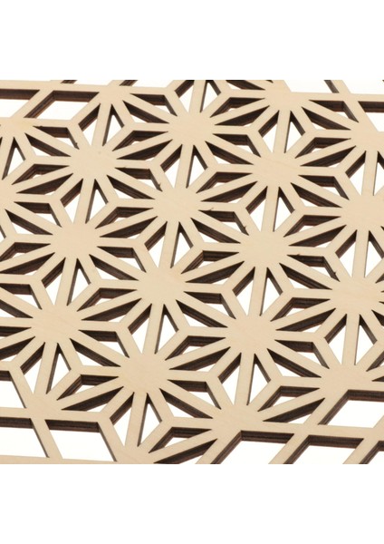 Yaşam Çiçeği Kutsal Geometri Duvar Sanat Heykeli Ahşap Izgara Süsleme Asılı.5cm (Yurt Dışından)