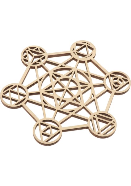 Yaşam Çiçeği Kutsal Geometri Duvar Sanat Heykeli Ahşap Izgara Asma G 30.5cm (Yurt Dışından)