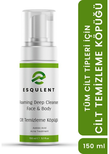 Yüz ve Vücut Temizleme Köpüğü 150 ml - Foaming Deep Cleanser Face & Body