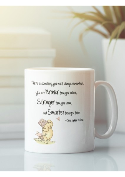 Beyaz Kupa Bardak Winnie The Pooh Arkadaşlık Dostluk Kardeşlik