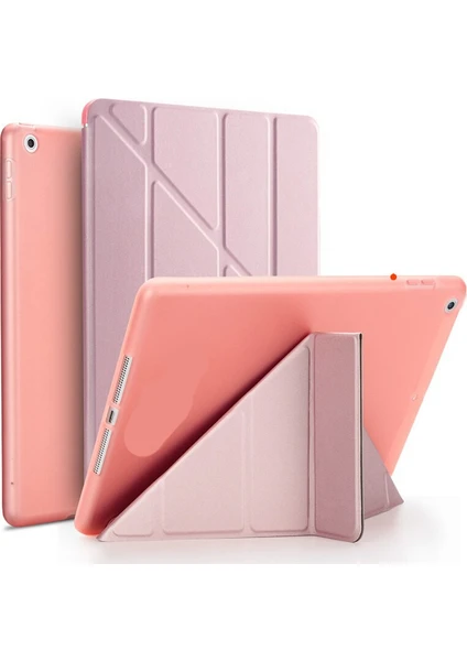 Ipad Air 1 / Air 2  Uyumlu Üçgen Standlı Uyku Modlu T.p.u Smart Tablet Kılıf