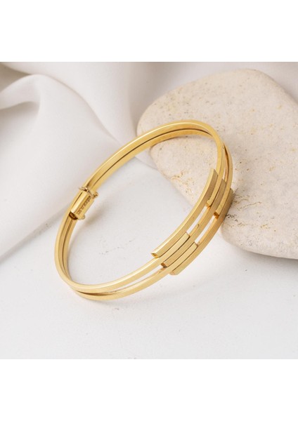 14 Ayar Altın Kaburgalı Kelepçe Bilezik indirimleri