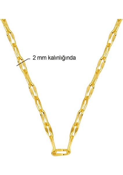 14 Ayar Altın Sonsuzluk Zincir - 60CM