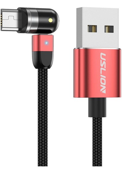 USB Telefon Kırmızı 0.5m Mikro USB Için 360 ° ve 180 ° ile Manyetik Şarj USB Kablosu (Yurt Dışından)