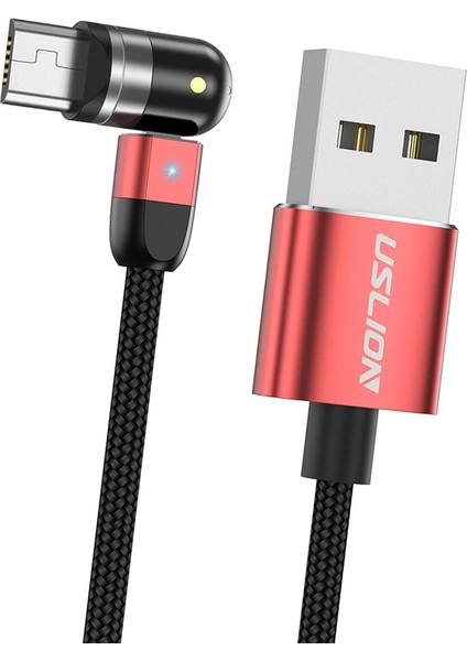 USB Telefon Kırmızı 0.5m Mikro USB Için 360 ° ve 180 ° ile Manyetik Şarj USB Kablosu (Yurt Dışından)