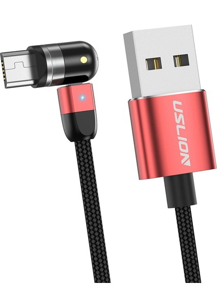 USB Telefon Kırmızı 0.5m Mikro USB Için 360 ° ve 180 ° ile Manyetik Şarj USB Kablosu (Yurt Dışından)