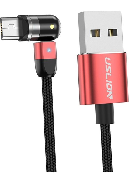 USB Telefon Kırmızı 0.5m Mikro USB Için 360 ° ve 180 ° ile Manyetik Şarj USB Kablosu (Yurt Dışından)