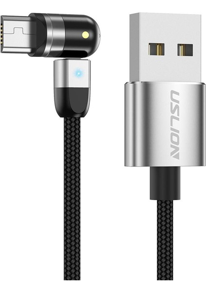 Manyetik Şarj Kablosu, LED 0.5m Mikro USB ile Örgülü Çoklu Kablo Naylon (Yurt Dışından)