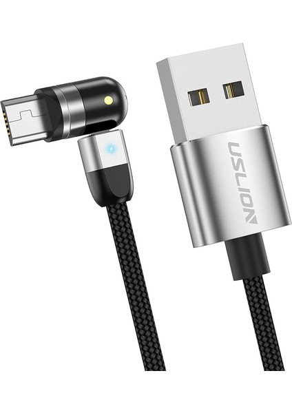 Manyetik Şarj Kablosu, LED 0.5m Mikro USB ile Örgülü Çoklu Kablo Naylon (Yurt Dışından)