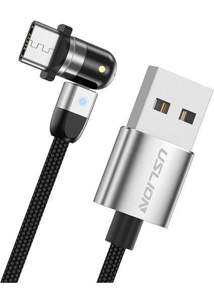 USB Kablosu 360 ° ve 180 ° Başlık USB 1m Tip-C Için (Yurt Dışından)