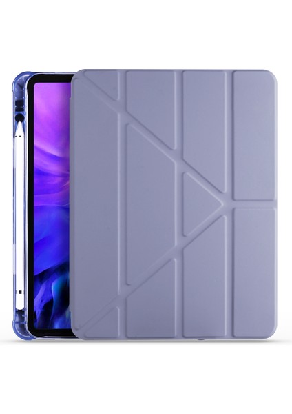 iPad 10. Nesil 11. Nesil A16 2022 - 2025 10.9" Uyumlu Kılıf Tri Folding Smart Kalemlikli Kapaklı Uyku Modlu Kılıf