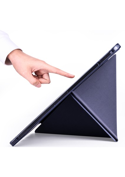 iPad 10. Nesil 11. Nesil A16 2022 - 2025 10.9" Uyumlu Kılıf Tri Folding Smart Kalemlikli Kapaklı Uyku Modlu Kılıf