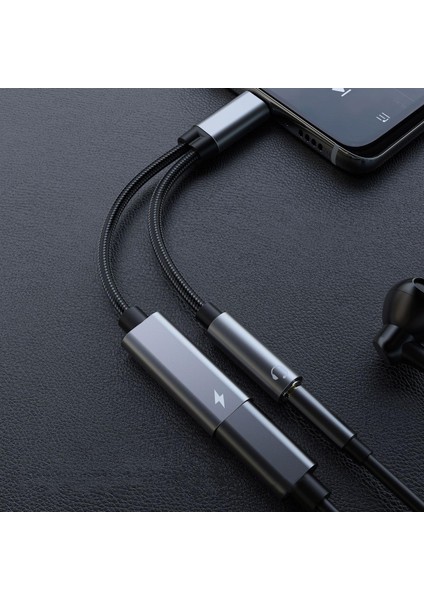 USB C Ila 3.5mm Aux Sesli Kulaklık Şarj Cihazı Adaptörü PD60W (Yurt Dışından)