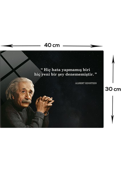 Einstein | Cam Tablo | Hatadan Korkma |