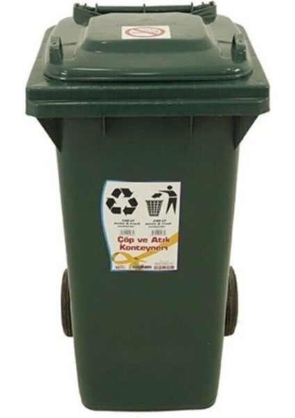 Plastik Çöp ve Atık Konteyneri 240 Lt Tekerlekli Eko