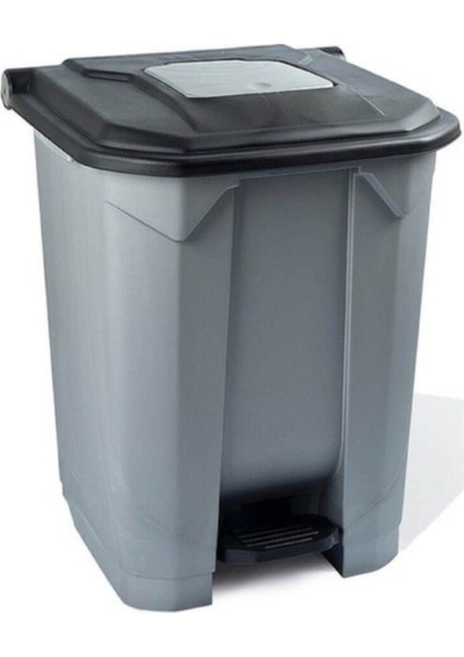 Konteyner Bahçe Çöp Kovası Tekerlekli Siyah Kapak 50 Lt.