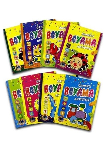 Örnekli Boyama, Aktiviteli Boyama Kitabı 5 Adet