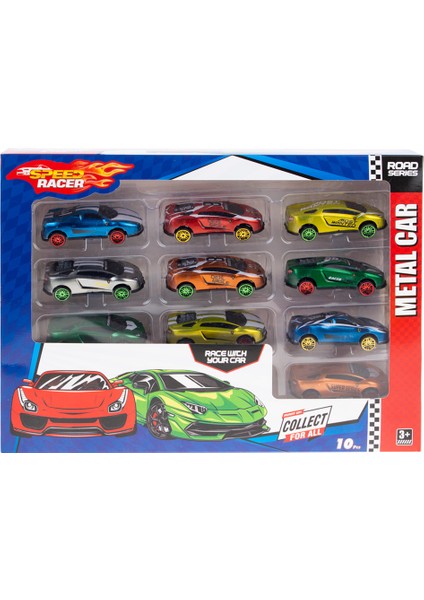 Araba Metal 10 Lu Kutulu TOY30 0301