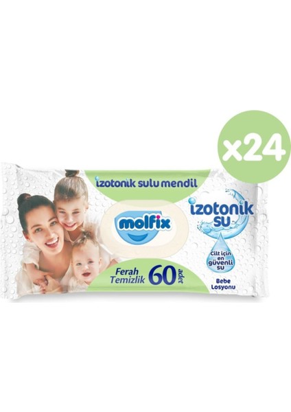 Izotonik Sulu Ferah Temizlik 60X24 Adet Islak Mendil