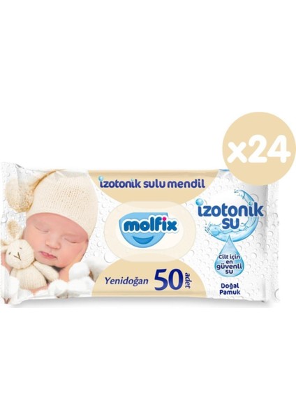 Izotonik Sulu Islak Mendil Yenidoğan 50X24 1200 Adet