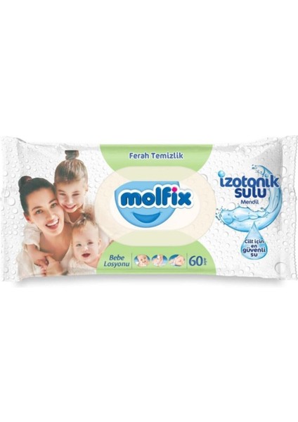 Molfıx Izotonik Sulu Islak Mendil 60 Lı (12 Adet)