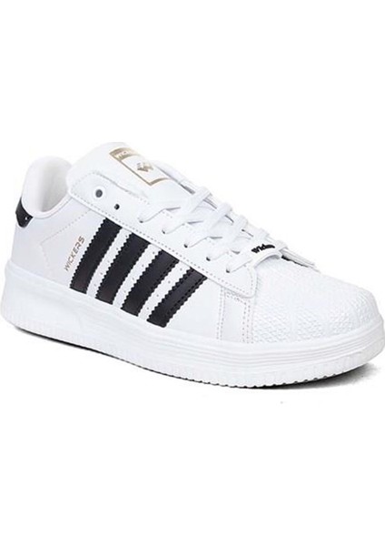 Wickers 2555 Beyaz Siyah Erkek Spor Ayakkabı