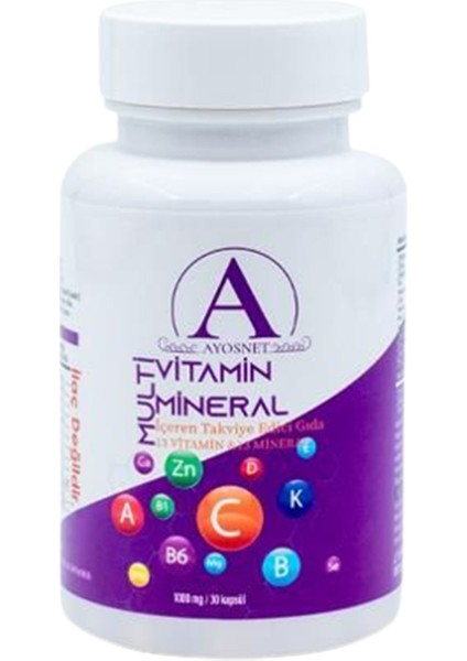 Multi Vitamin Mineral Koenzim Q10 Ve Likopen Içeren Takviye Edici Gıda