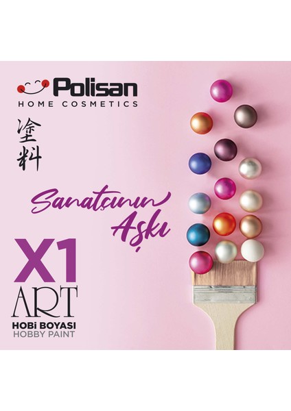 X1 Art Vernikli Hobi Boyası Siyah 120 ml